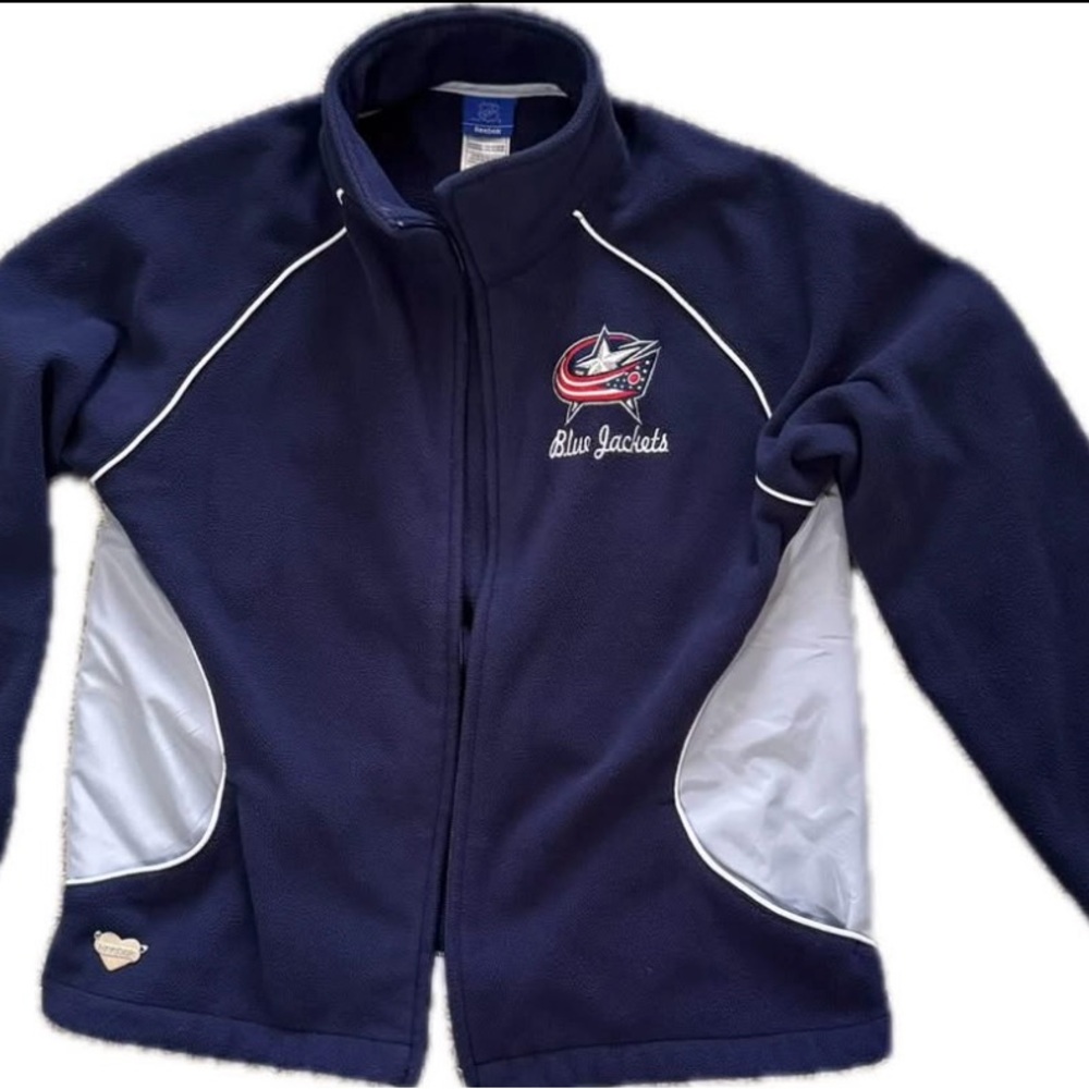 Blue Jackets Navy and White woman’s Jacket